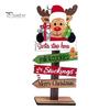 Christmas Decorations for Fireplace Table Decoration, Rustic Wooden Tabletop Sign, Vintage Farmhouse Decorative Desktop Plaque Holiday Party
