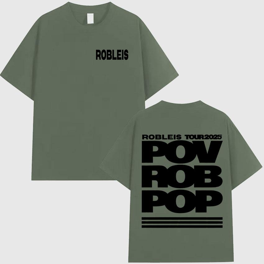 Rapper Robleis NEW Album Pop Music 2025 Merch T Shirts Mens Women Teenagers Fashion Tshirts Y2K Casual Cozy Cotton Tee Shirts