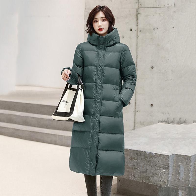 Sügistalvine soe parka naiste vabaaja ühevärviline vaba kapuutsiga jakid naiste välisrõivad