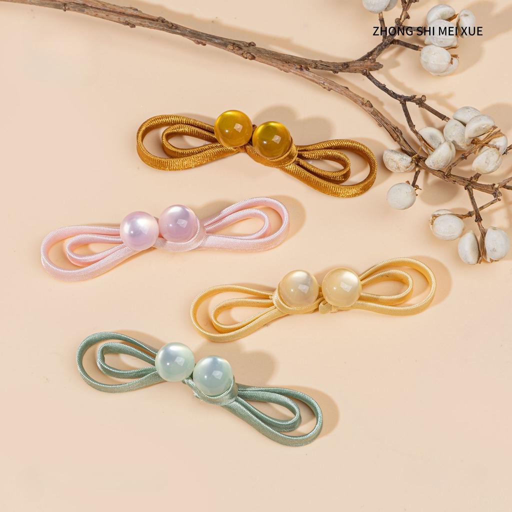 5pcs/set Traditional Chinese Frog Clasp Handwoven Chinese Knot Button for Cheongsam Hanfu Dress