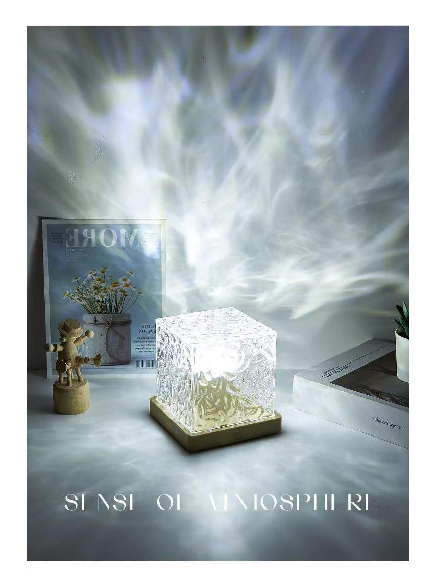 

Internet Celebrity Rotating Night Light: Water Ripple, Flame, and Starry Sky Projection for a Romantic Atmosphere