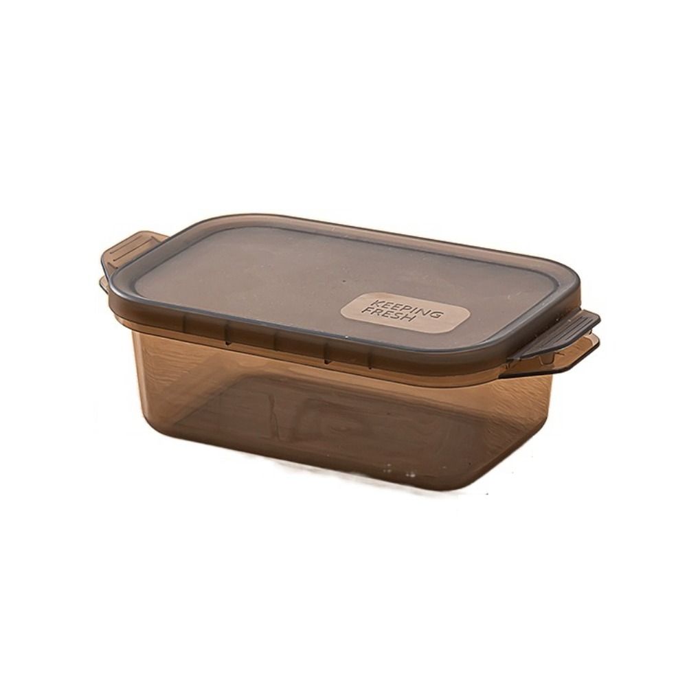 

Transparent Food Sealed Plastic Box Square Food Storage Container Durable Fresh-keeping Boxes Home 600ml чёрный