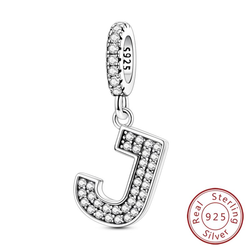 New Charms Beads Pendants Copper 26 Letters A-Z Alphabet Diy Name Beads Fit Original Bracelet Women Jewelry Making