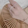 14K Gold Bead & Freshwater Seed Pearl Elastic Ring - Stackable & Versatile Style