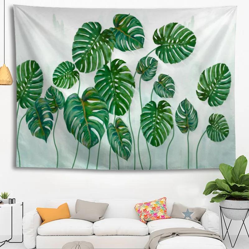 Custom High Quality Palm Leaf Hanging Tapestry Home Party Decoration Tapestries Photo Background Cloth Table Cloth Wall Tapes