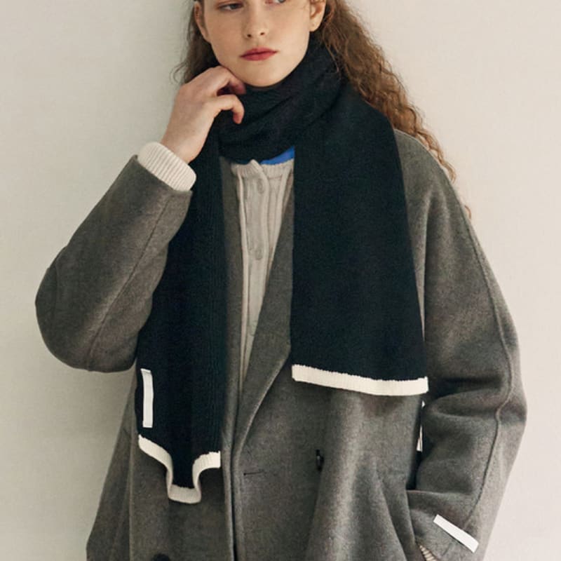 

DRAWFIT WOMEN Line Flare Golji Knit Muffler [4 COLORS] ENDLESS BLUE