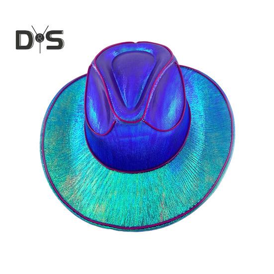 

Светящаяся ковбойская шляпа, беспроводная неоновая светодиодная ковбойская кепка в стиле вестерн, светящаяся мигающая световая барная шляпа для вечеринки на Хэллоуин фиолетовый