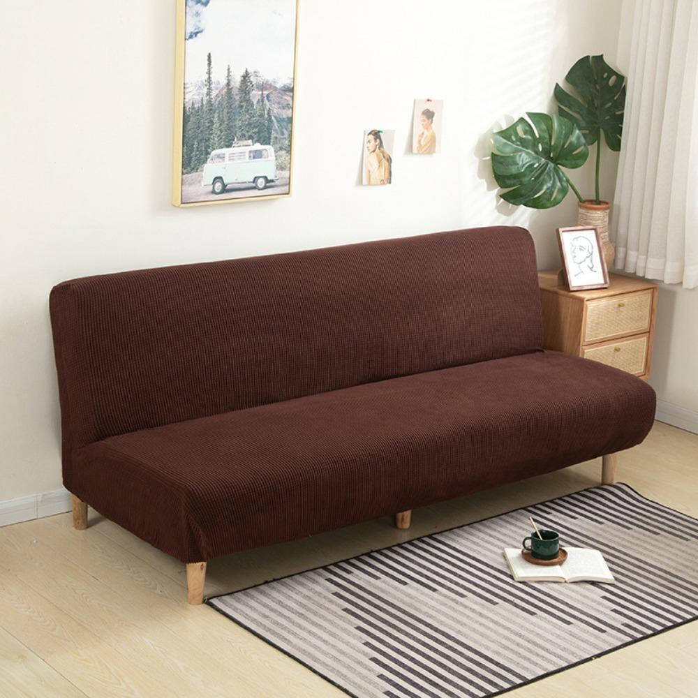 Japanese Style Stretchable Waffle Sofa Cover Solid Color Universal Corn Fleece Couch Slipcover Full Protection