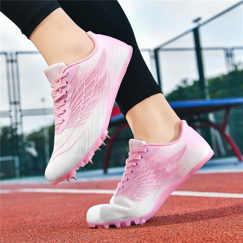 Women's  Track Field Spiked Shoes Men's Professional Training Sneakers Anti-slip Sprint Race Running Spiked Sports Shoes