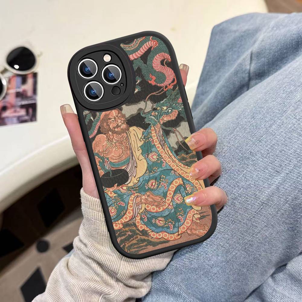 Utagawa Kuniyoshi Ukiyoe Art Leather Phone Case For Iphone 16 15 14 Plus 13 12 11 Pro Max Case