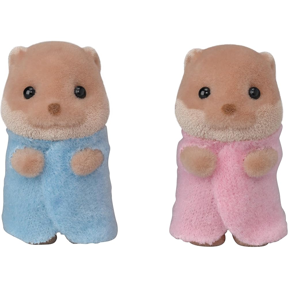 EPOCH Sylvanian Families Otter Family Doll Set 4 Figures Collectible Toys