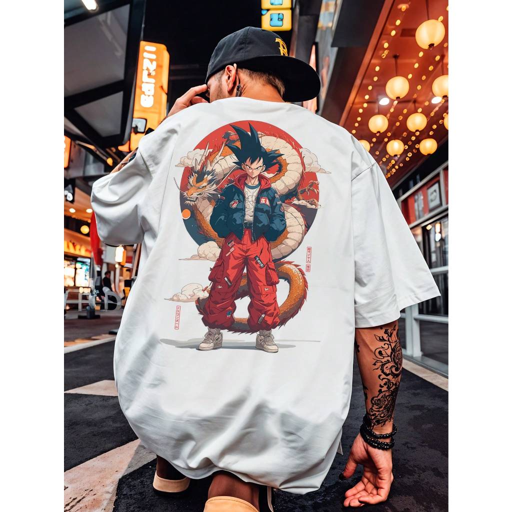 Dragon Ball Super Japanischer Anime Herren Damen Sommer T-Shirts Lässig Sport Fitness Locker Übergroß Bequem Baumwolle Kurze Ärmel