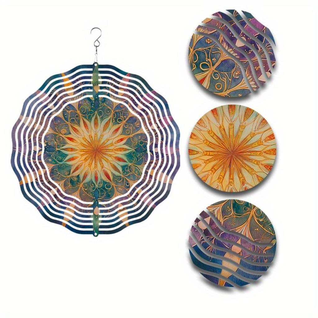 10-calowy wiszący dzwonek wietrzny dekoracja ogrodowa na zewnątrz z hakiem obrotowym 360° idealny na wiosnę lato na patio podwórko kreatywny pomysł na prezent