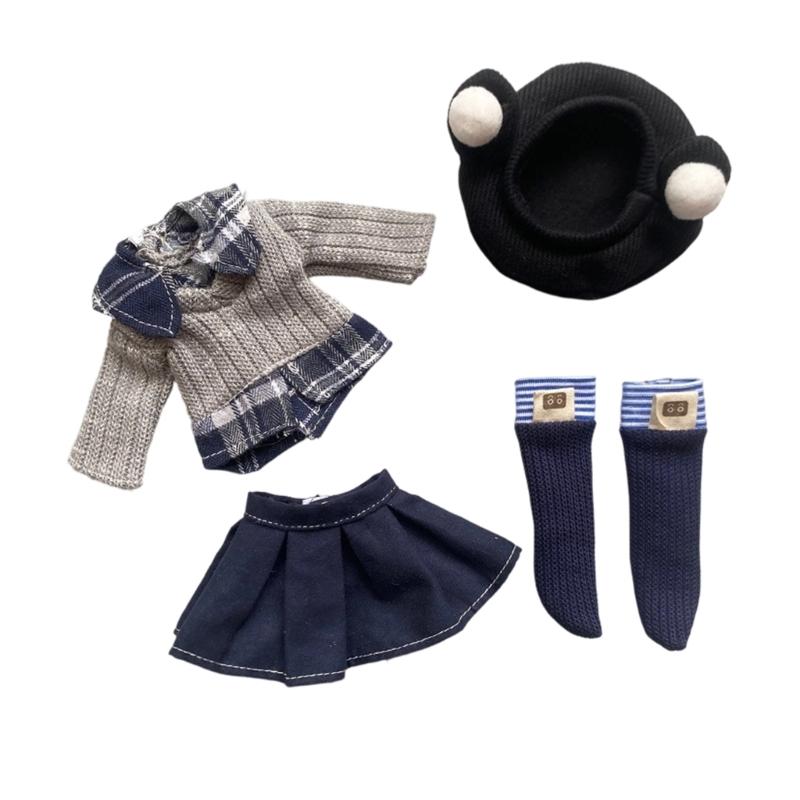 

Popular Doll Clothing For 30cm Dolls Soft and Easy to Change For Toddler Imaginative Play Doll Winter Clothes Set