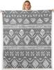 Navajo Pattern Blanket Tribal Design Fleece Throw Southwestern Decor Geometric Print Cozy Home Textile