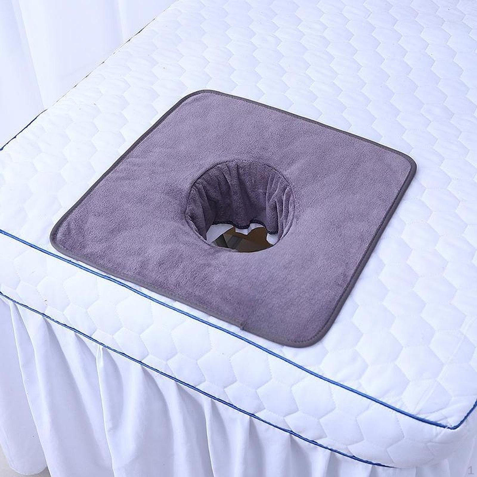 

Полотенце для лица для массажного стола, чехол с отверстием для лица, мягкая простыня для косметических услуг светло-серый