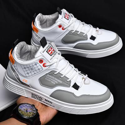 Men'S Shoes Annual High-Top Canvas Shoes Men'S Trend Foreign Trade White Shoes Sports And Leisure Board Shoes Trendy Shoes