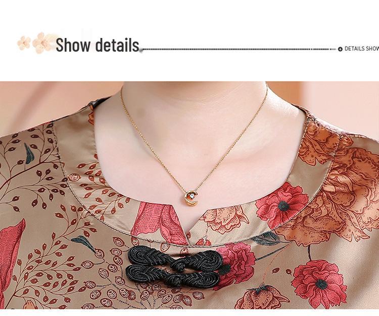 7XL Summer Plus Size Chinese Style Two-Piece Set for Middle-aged and Elderly Women