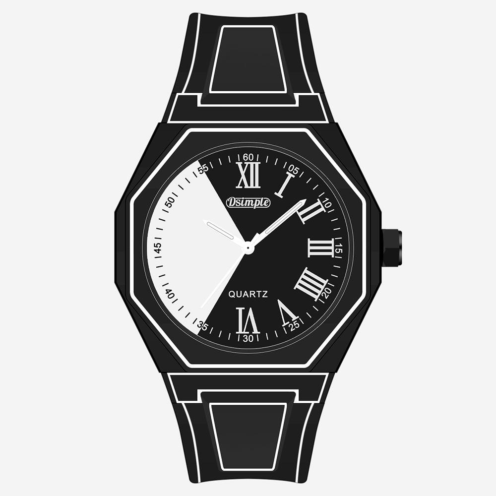 Modern Minimalist Sketching Creative Sports and Leisure Watch Creative Design Waterproof Watch