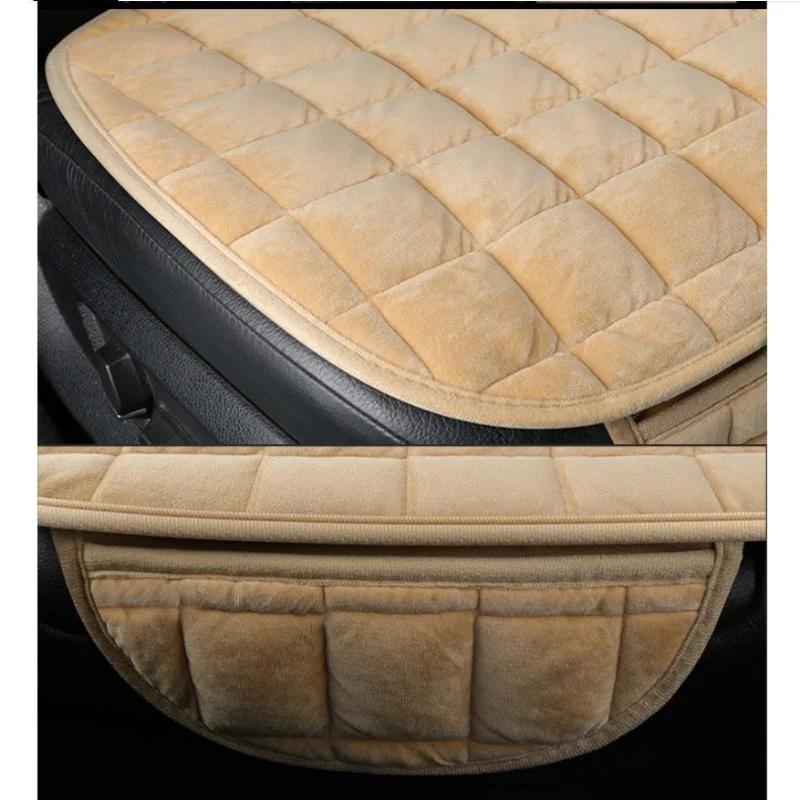 Autostoelkussen zonder rugleuning, Driesets, Geen bevestiging, Antislip Dik Zitkussen, Warm Enkel Stuk Autostoelhoes