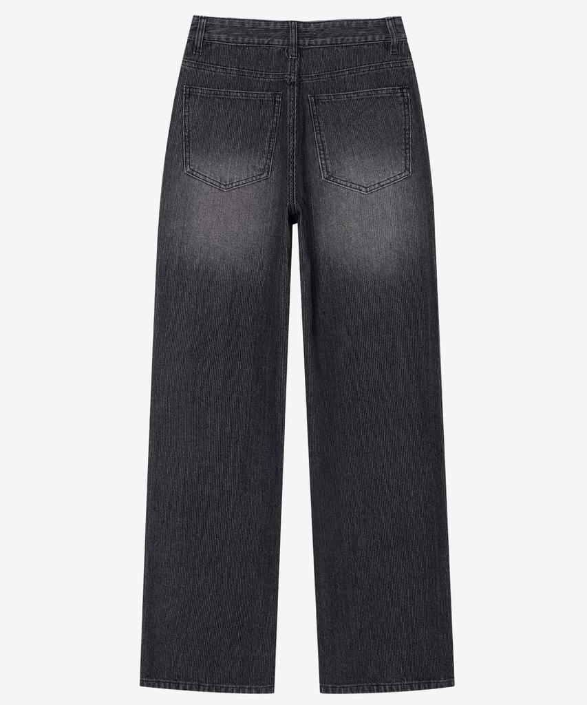 MIND BRIDGE WOMEN [W] Wide Corduroy Dark Gray Denim Pants