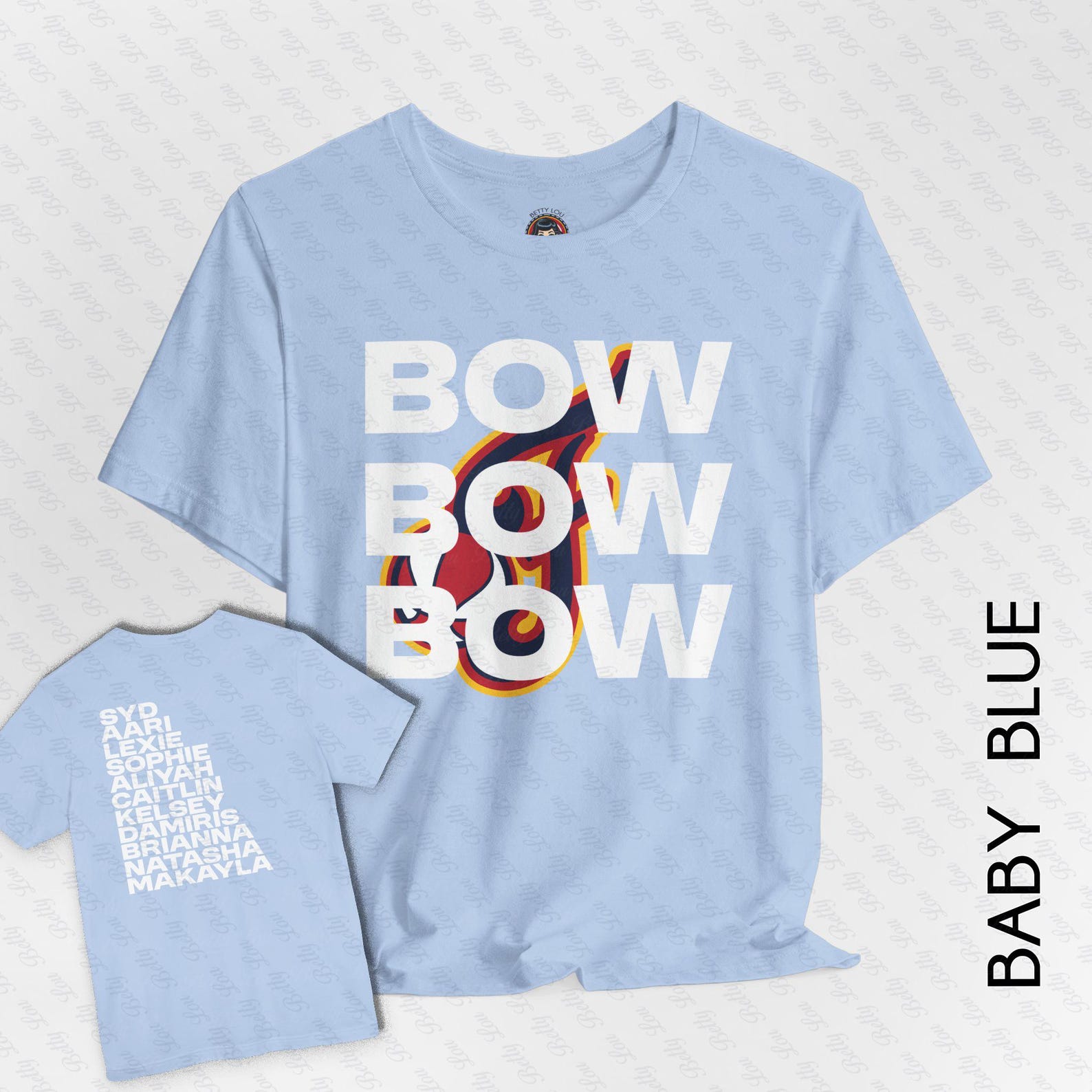 UPDATED July 2026~Two Sided Aliyah Boston Bow Bow Bow T Shirt - Team Roster names on back - Indiana Unisex Jersey Short Sleeve Fever Tee 4XL