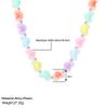 Boho Colorful Love Heart Beaded Necklace For Women Fashion Dopamine Girls Resin Clavicle Chain Choker Jewelry Y2K Accessories