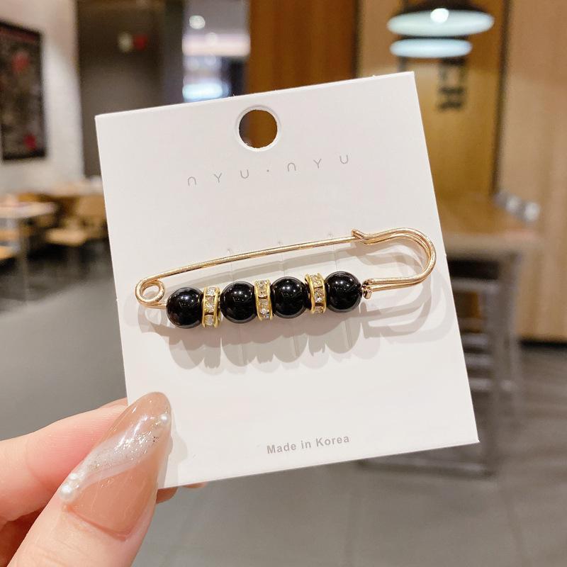 Κομψή καρφίτσα μέσης με μαργαριτάρι και καρφίτσα για γυναίκες