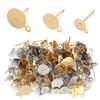 10-50pcs/lot High Quality Stainless Steel Blank Earring Stud Base For 6/8/10mm Cabochon Cameo Settings DIY Earrings Accessories