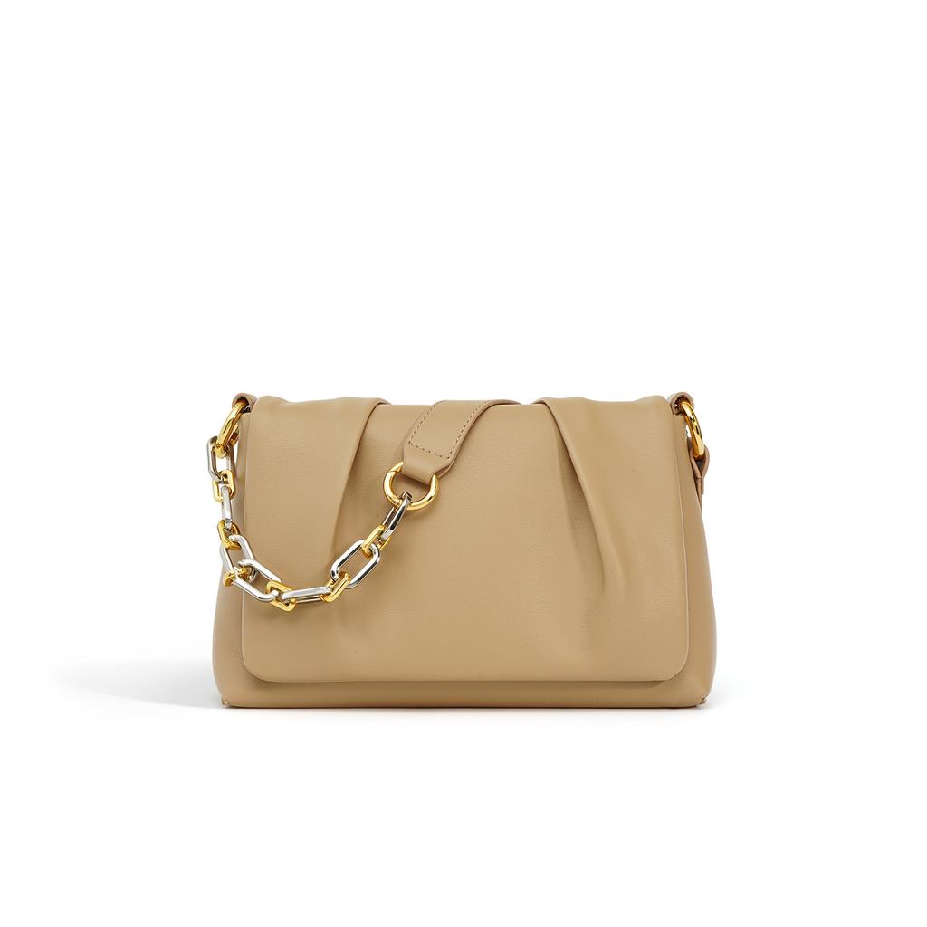 Leather high-end bag women's 2025 niche women's bag new versatile texture cloud bag single shoulder crossbody armpit bag