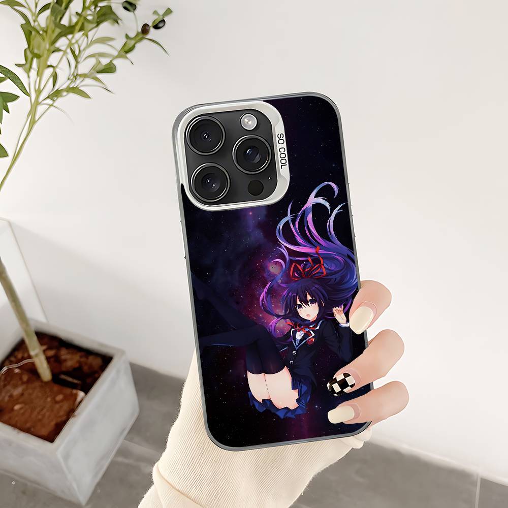 Cute Cartoon Y-Yatogami T-Tohka Phone Case For IPhone 17 16 15 14 13 12 11 Pro Max Plus Color Shockproof Back Silver Cover