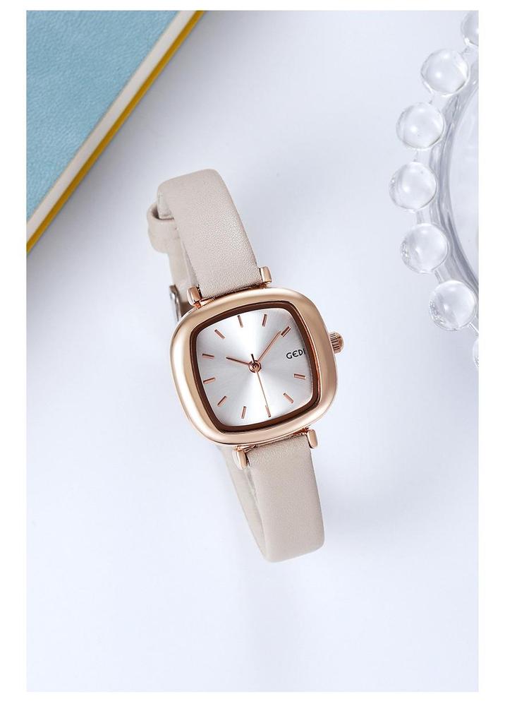 Gedi Retro Small Square Women's Waterproof Casual Watch