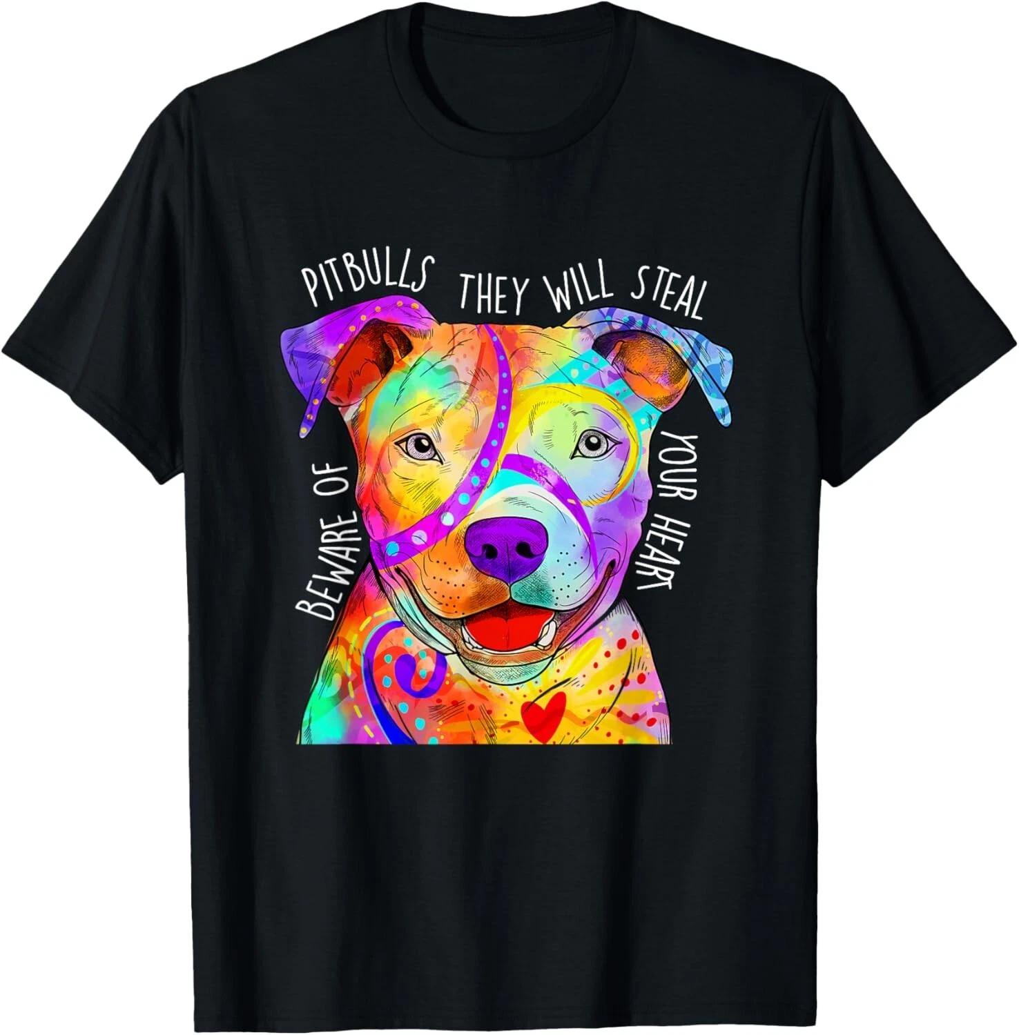 Beware Of Pitbulls They Will Steal Your Heart - Dog Owner Gift Unisex T-Shirt 4XL