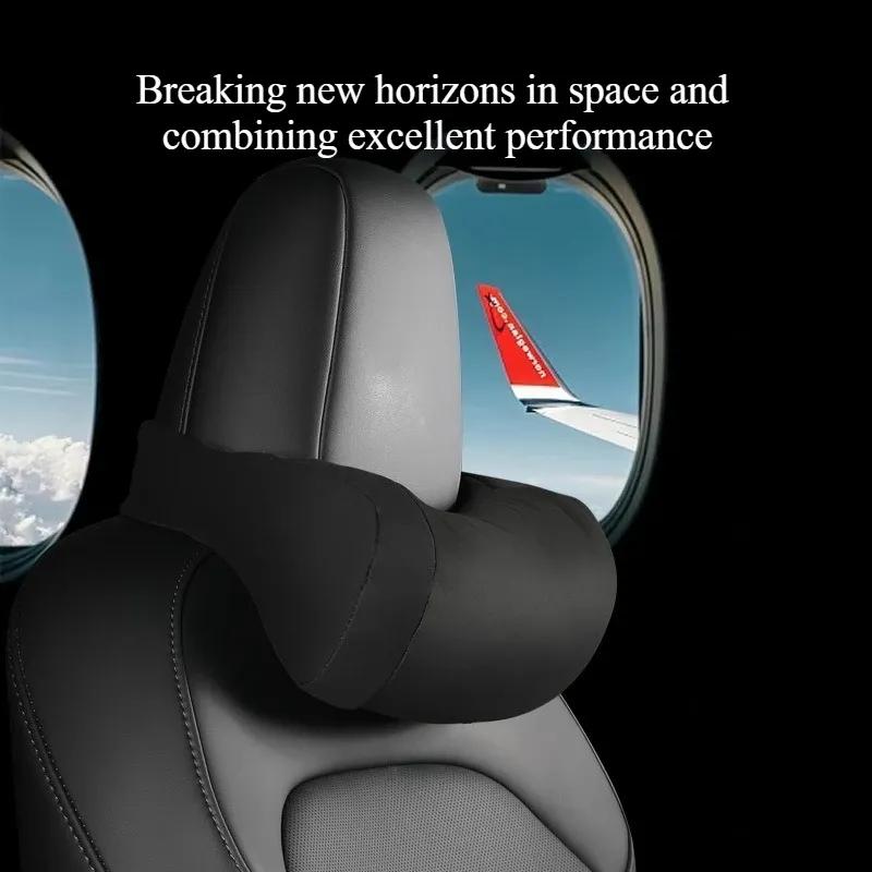 For Tesla Model 3 Y X S Neck Pillow Headrest Pillow Suede Seat Headrest Cushion Auto Seat Head Support New ModelY Accessories