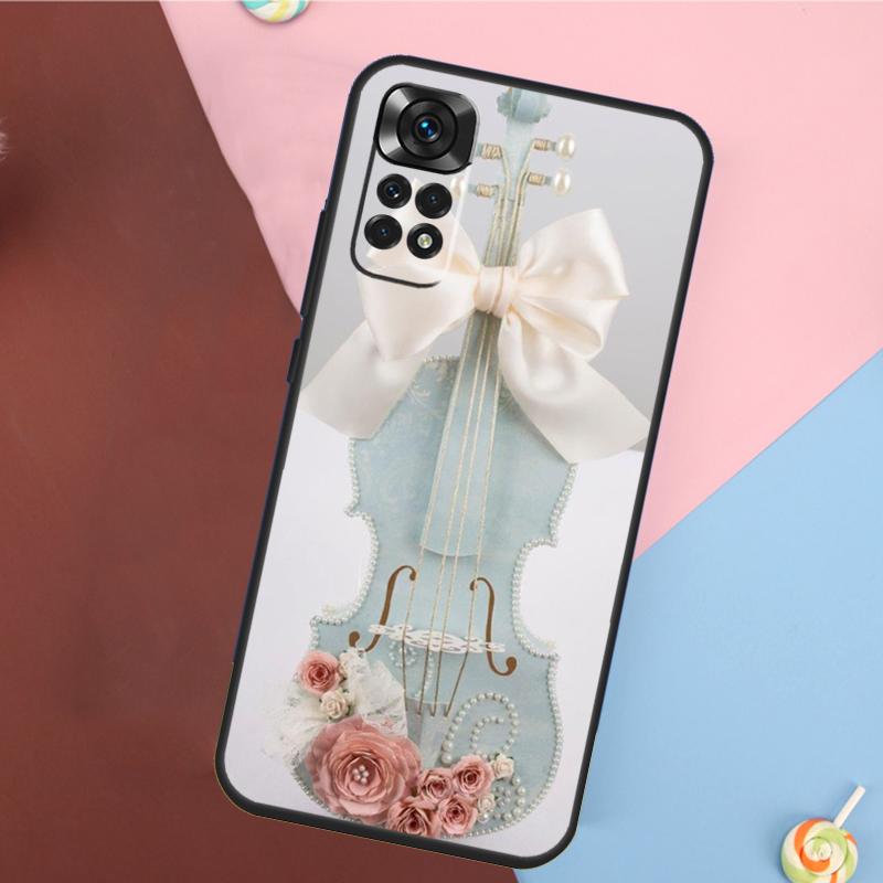 Cool Music Violin Cover For Xiaomi Redmi Note 13 Pro 14 12 11 9 10 9S 10S 11S 12S Redmi 10C 12C 13C 14C Case