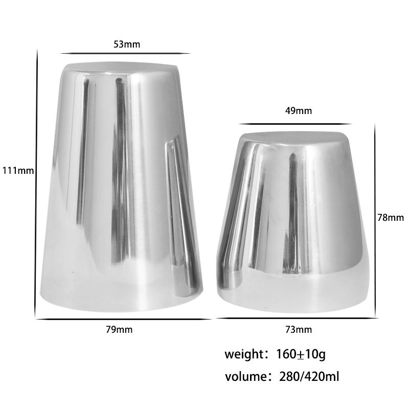 Premium Mini Cocktail Shaker Set: Two-Piece Pro Boston Shaker Set,Martini Drink Shaker Made from Stainless Steel 304