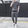 Men's Summer Sportswear Round Neck Sportswear Men's Round Neck Short Sleeve + Pants 2-piece Set