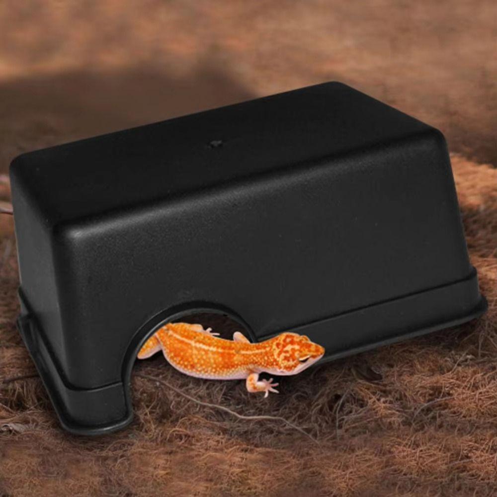 S/M/L Reptilienversteckbox Atmungsaktiv Rutschfest Echsenversteck Gecko Reptilienhöhle für Hamster Leopardgeckos Schildkröten Eidechsen Höhle