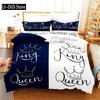 King And Queen Duvet Cover Set Microfiber Beard And Red Lips King Size Bedding Set For Couple Romantic Valentine's Day Presents