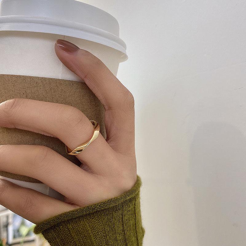 Double Layer Open Zircon Ring - Minimalist Luxury for Women