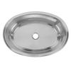 393x273mm Marine Boat Oval Sink with 40mm Drain Hole Stainless Steel Brushed for RV Yacht Motorhome