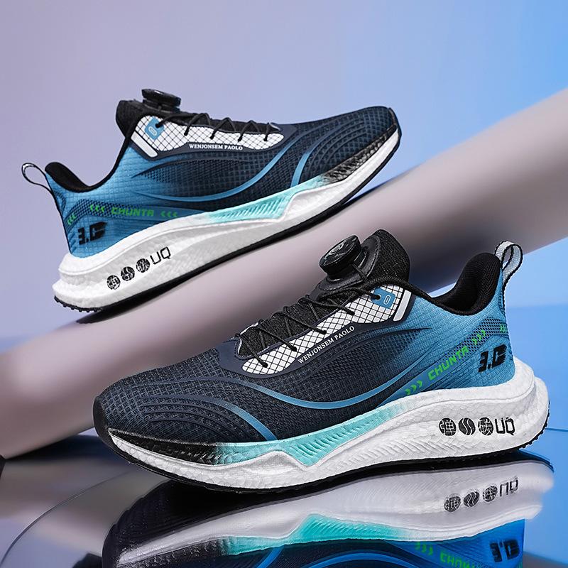 

Кроссовки с вращающейся кнопкой для мальчиков-подростков, учеников средней школы, весенне-осенние ультралегкие кроссовки для бега 45