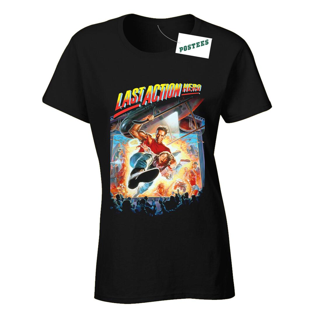 

26 Retro Movie Poster Style Inspired By Last Action Hero Ladies Fitted DTG T-Shirt Unisex T-Shirt XXXL