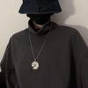 Trendy Titanium Steel Daisy Pendant Necklace - Unisex Hip Hop Sweater Chain