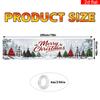 Merry Christmas Yard Sign Party Banner, Plaid Christmas Tree Snowflake Forest Pattern, Polyester Outdoor Garden Fence Decoration