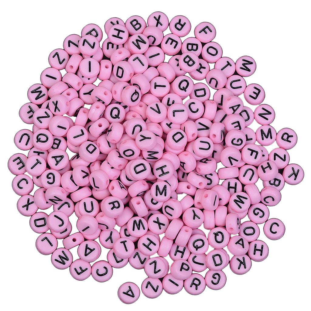 200 Pcs Colorful Acrylic Beads Charm Alphabet Letter Bead DIY Jewelry 1  Clear Multicolor