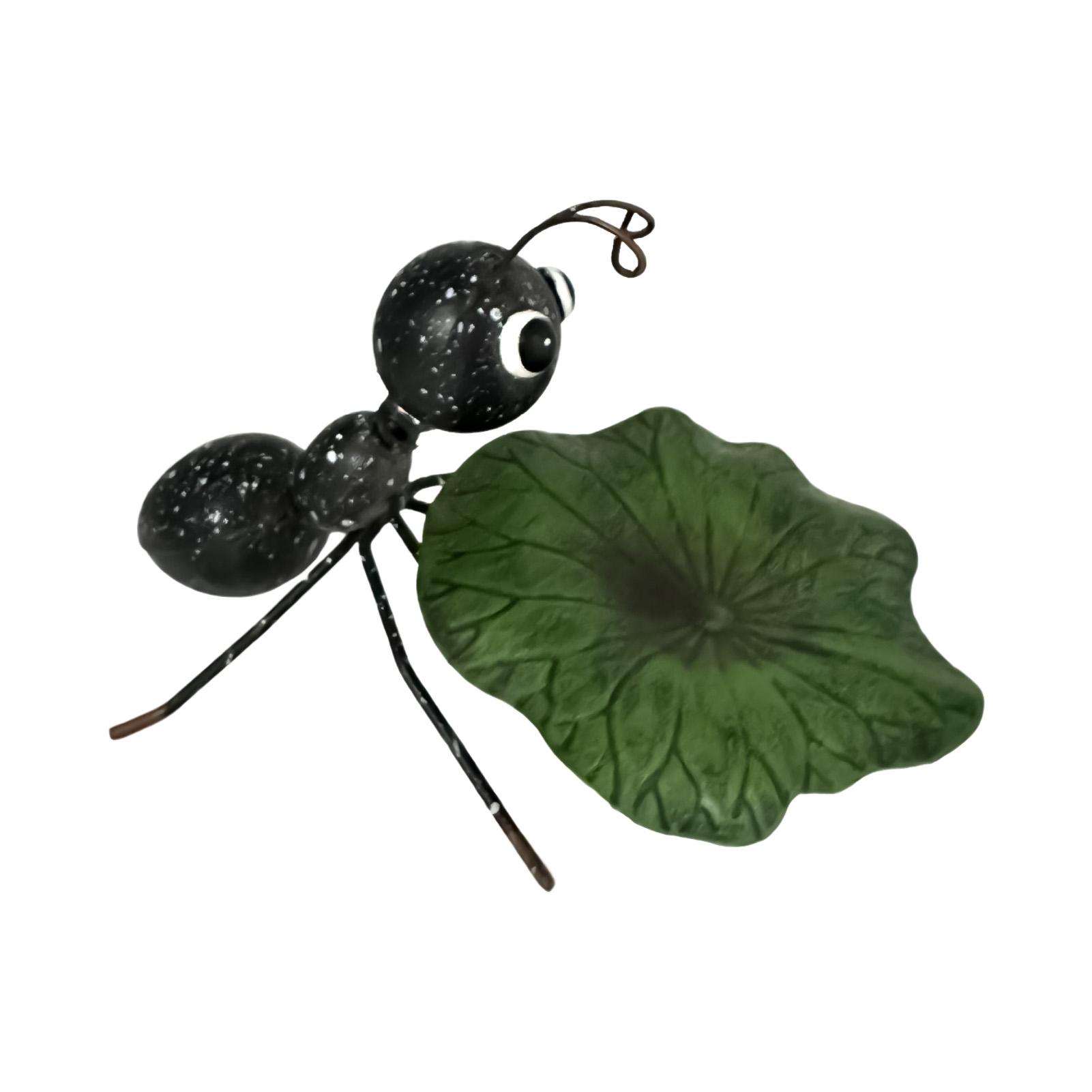 

Iron Ant Statue Cartoon Insect Decor for Home Garden Indoor Outdoor Nordic Style Durable Iron Art Sculpture 15-11cm