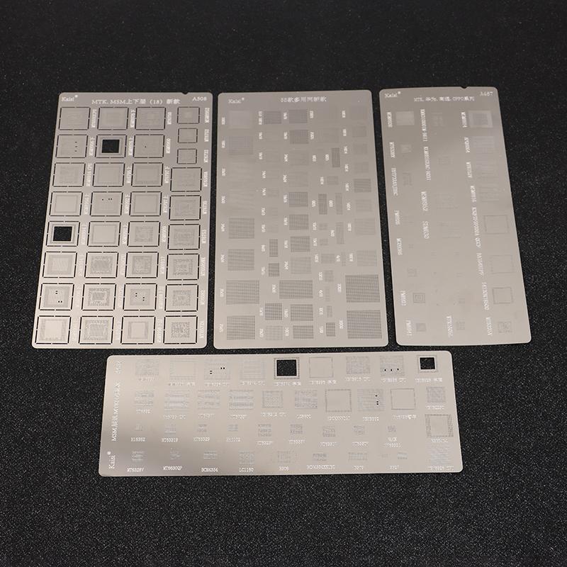 4Pcs Universal Bga Reballing Stencil For Mtk Msm Cpu Pm Power Ic Planting Soldering Net