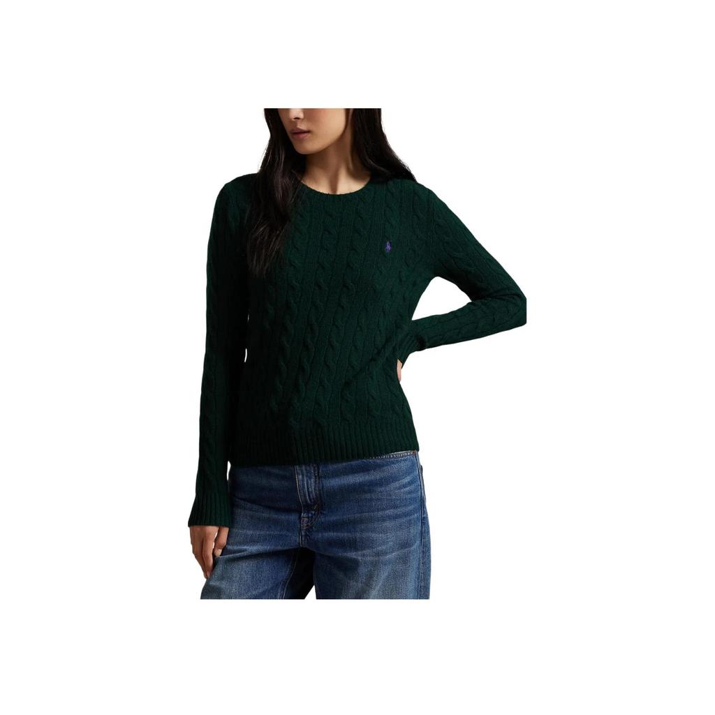 Polo Ralph Lauren Cable Knit Logo Embroidered Crew Neck Sweater Women sweater 211971865-009