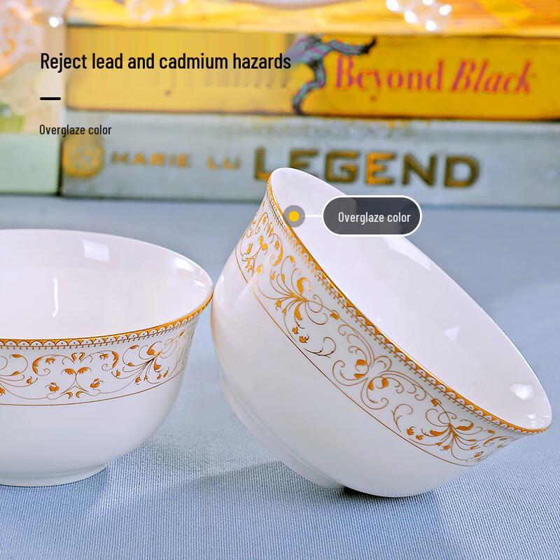 Jingdezhen European Ceramic Rice Bowl Set